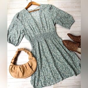 Rails floral twirl dress